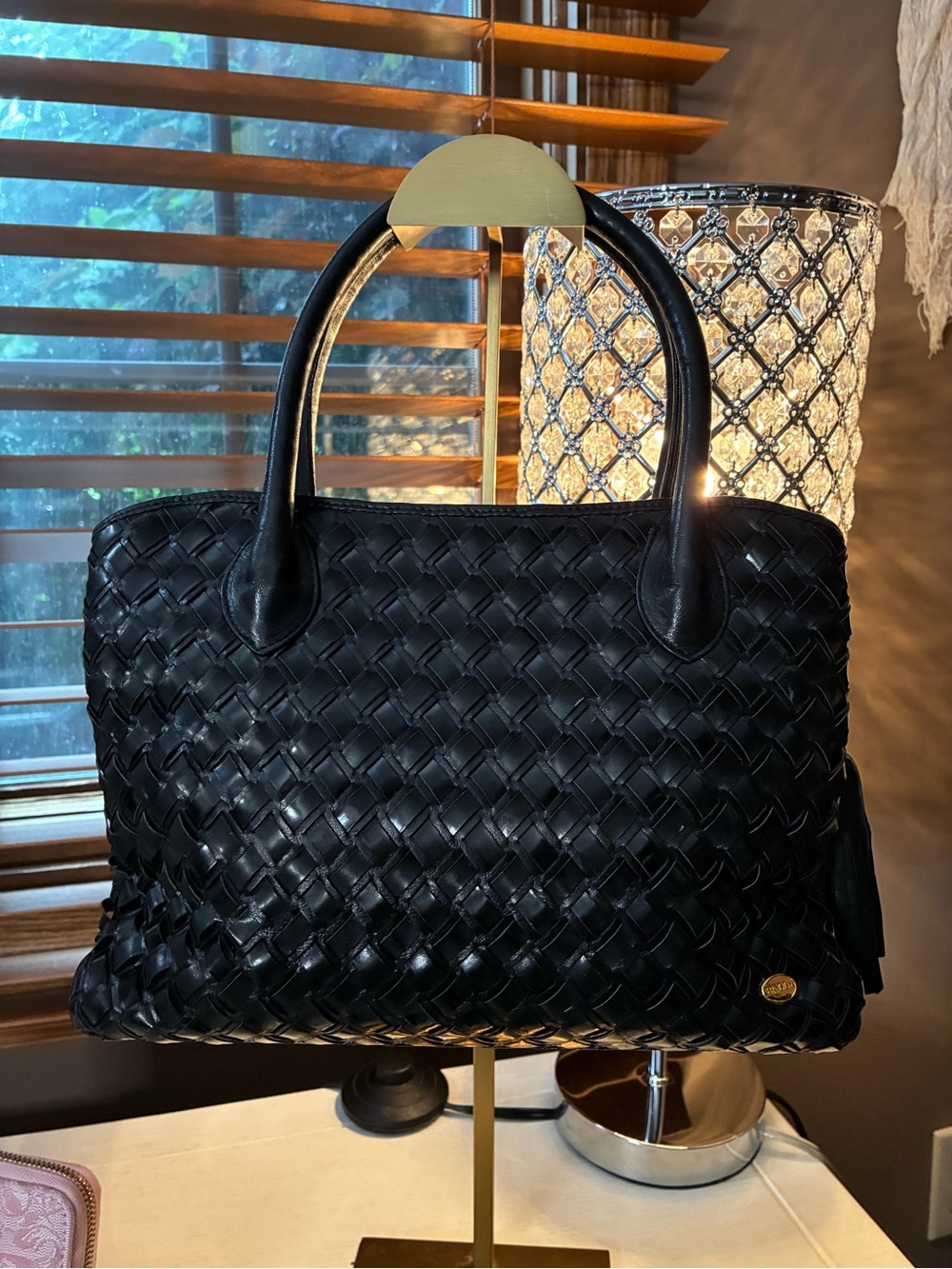 Bally Black Woven Leather Tote Bag | Luxury Italian Handbag